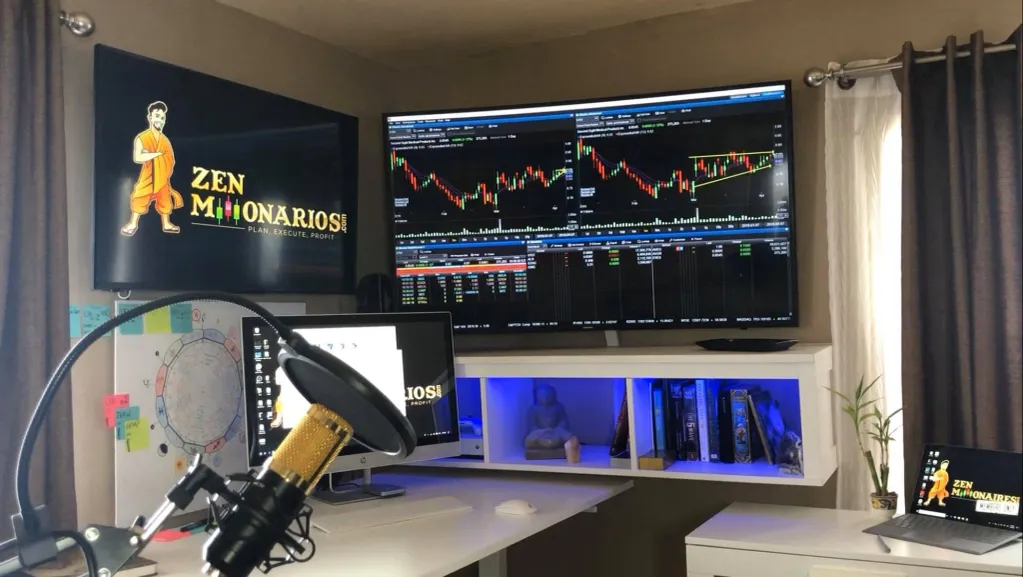 ZenMillionaires trading studio setup